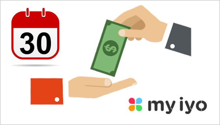 los pagos de myiyo se reciben después de 30 dias
