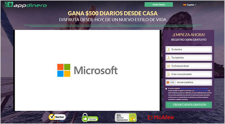 página oficial de la plataforma para ganar dinero desde casa appdinero