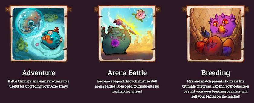 Tipos de juego en axie infinity