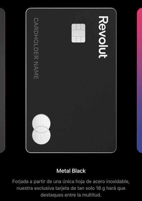 modelos de tarjetas revolut